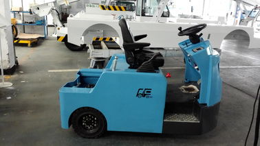 China Blauw het Koolstofstaalmateriaal van de Bagage Slepend Tractor Met Lood Zure Batterij leverancier