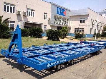 China De arbeid die 20 Voet-Containerpallet bewaren Dolly Slijtageweerstand met Stevige Band leverancier